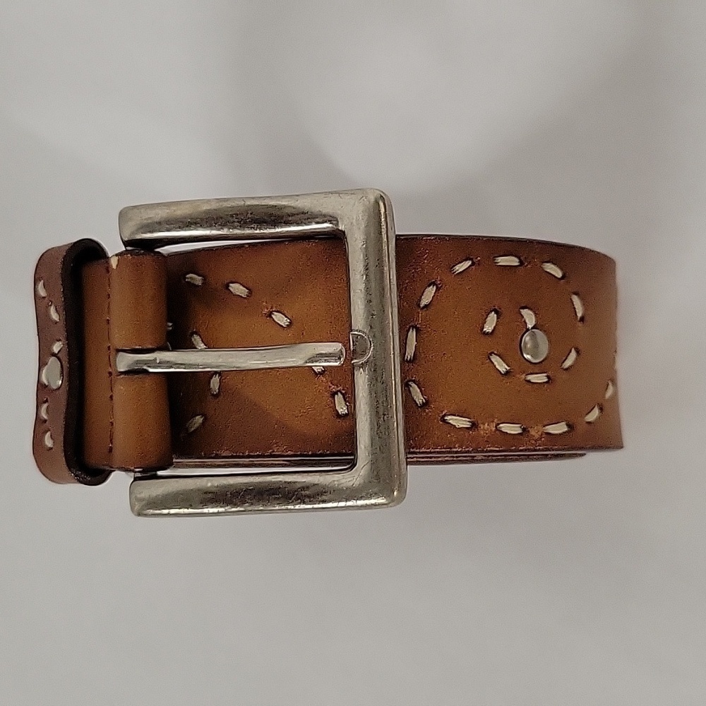 Vintage Billibong Jablebra Hand Stained Genuine Leather Belt, 34"